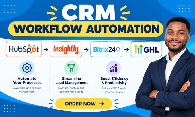 crm workflow automation hubspot zoho pipedrive insightly nimble bitrix24 make