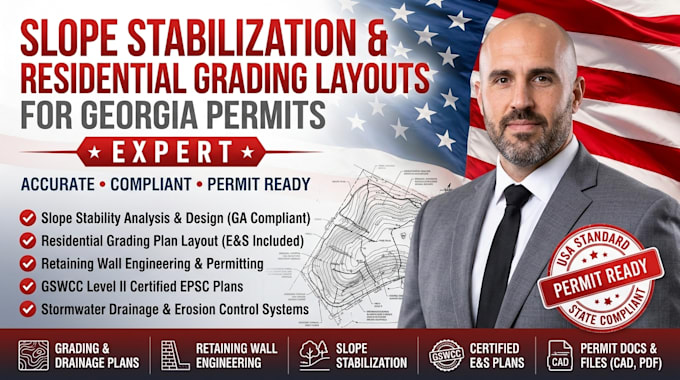 draft slope stabilization and residential grading layouts for geogia permits