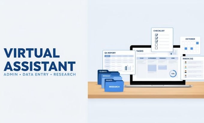 be your virtual assistant for admin support and data entry