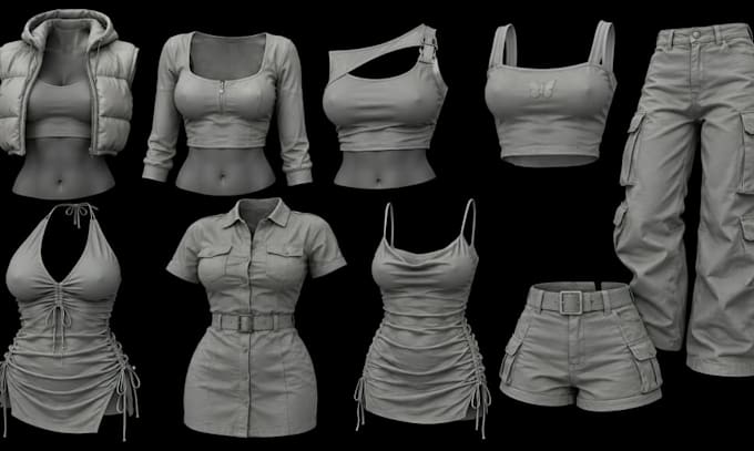 create custom 3d mesh clothing and rigging for second life and fivem