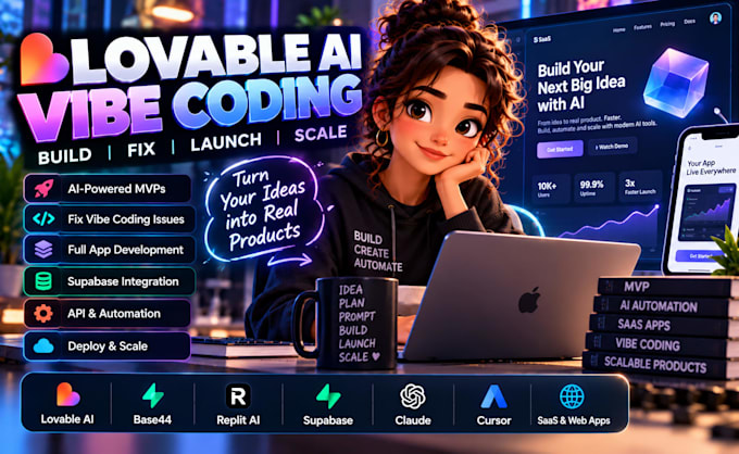lovable ai,vibe coding,fix vibe coding,mvp,base44 expert,replit ai,supabase,saas