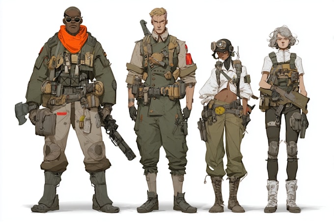 make military character design or military themed