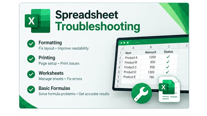 create, format and troubleshoot your microsoft excel spreadsheet