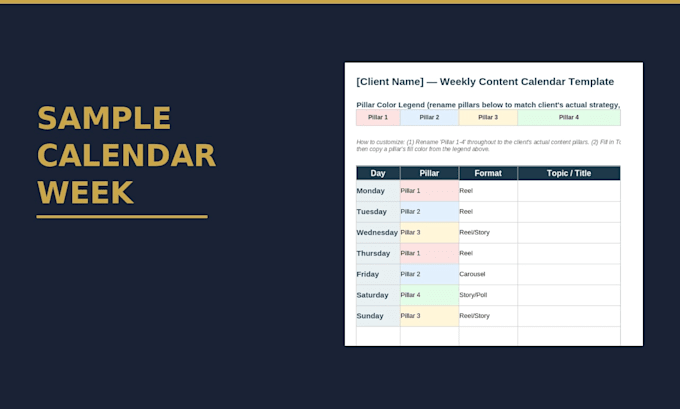 create a ready to post content calendar for your instagram