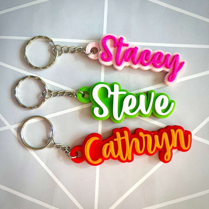 create custom 3d printable keychain stl 3mf and obj
