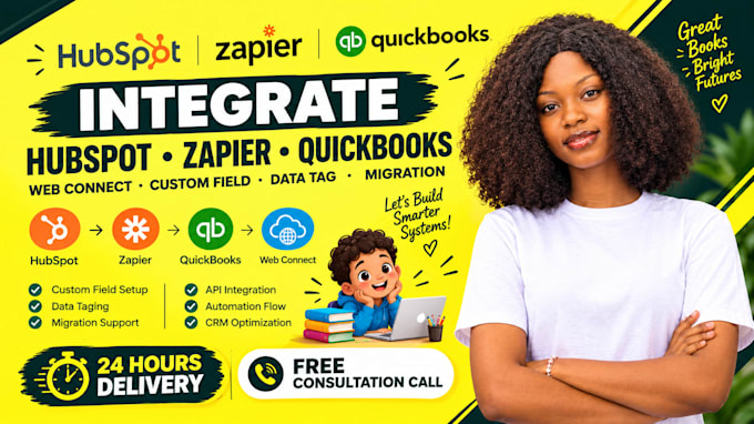 integrate hubspot zapier quickbooks web connect custom field data tag migratio