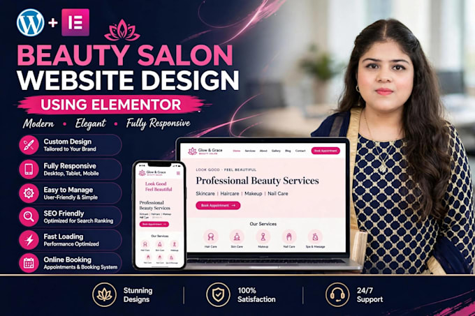 design a luxury beauty salon spa and makeup artist website