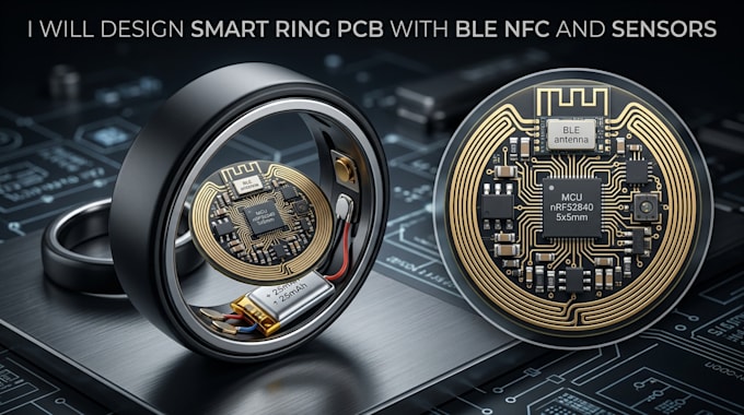 design smart ring pcb with ble nfc and sensors