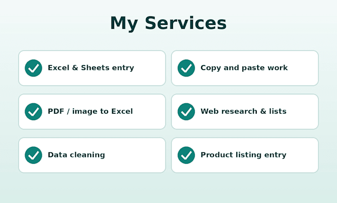do data entry, web research, and copy paste work