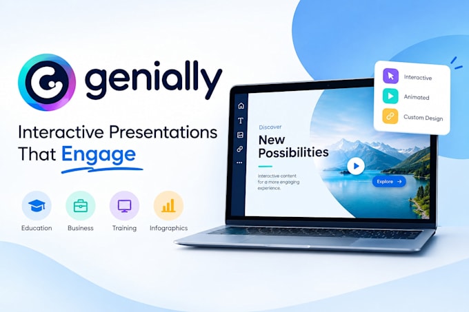 design a professional genially interactive presentation
