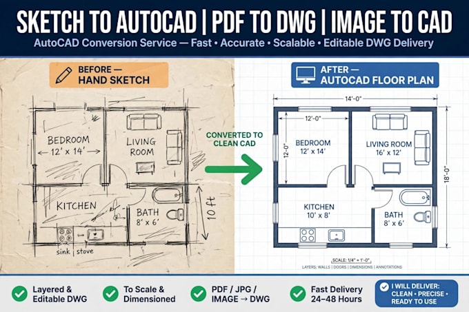 do autocad 2d floor plan, house map and architecture drawing
