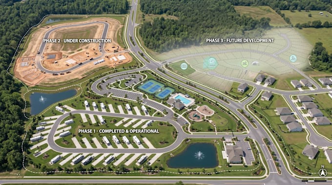 interactive site plan plat map subdivision architectur layout clickable rv park