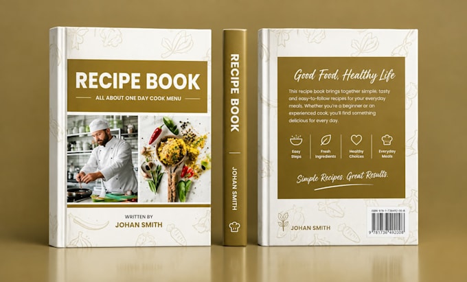 create cook book cover, recipe ebook, cookbook formatting and interior design
