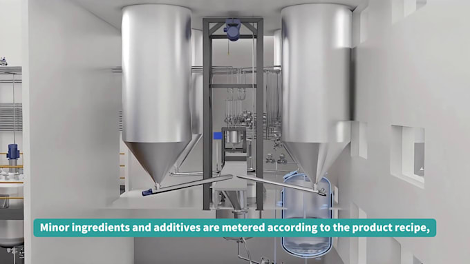 create 3d industrial animation manufacturing process and machinery animation