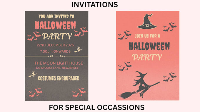make halloween invitation cards for you