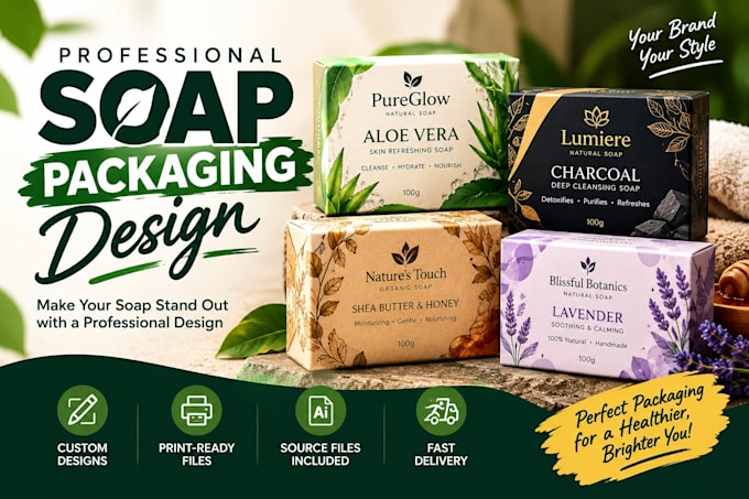design professional soap packaging and soap label design