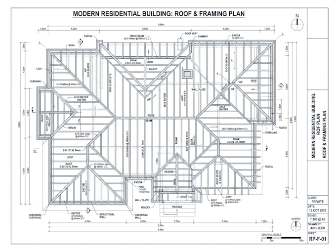 draft roof plans, framing plans, foundation plans and architectural blueprints