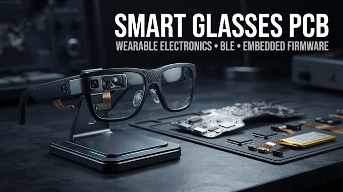 design smart glasses pcb, wearable electronics and embedded firmware