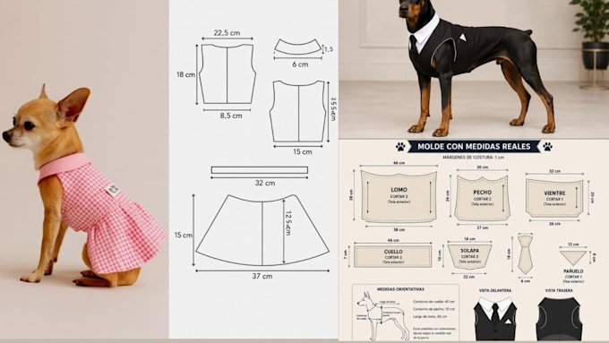 create custom dog and cat clothing sewing patterns with grading