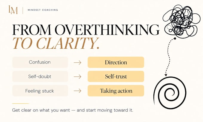 help you gain clarity, overcome overthinking and build confidence