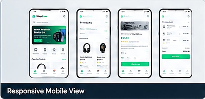 develop a modern ecommerce website with responsive design