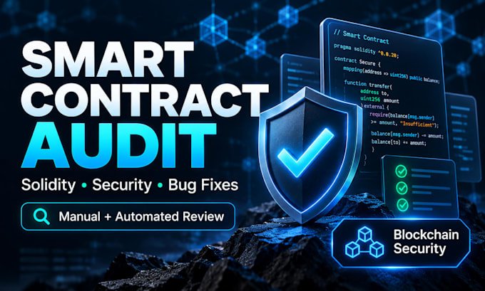 do smart contract audit, blockchain security code review and solidity testing