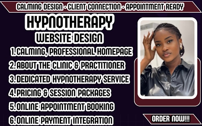 design a professional hypnotherapy and holistic wellness website