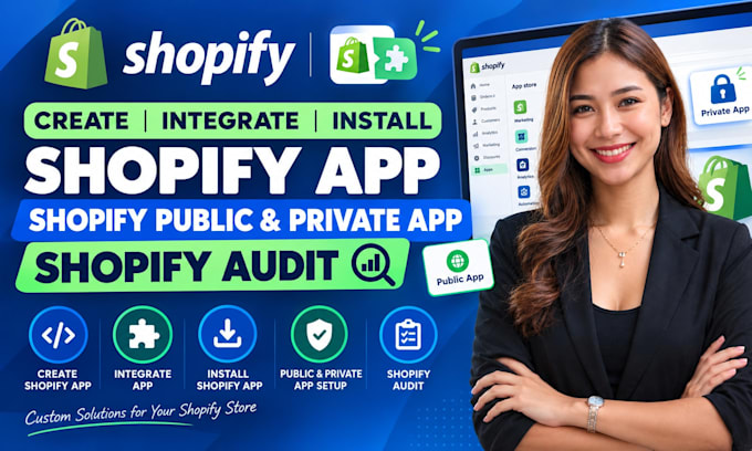 create integrate install shopify app shopify public private app shopify audit