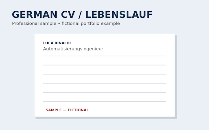 write your professional german CV and cover letter