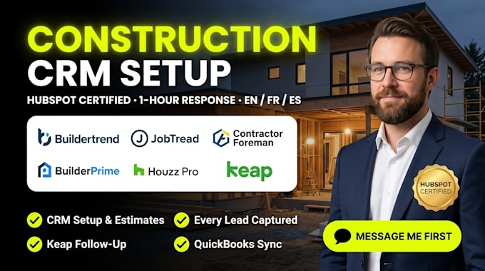 buildertrend jobtread contractor foreman builderprime houzz pro keap crm setup
