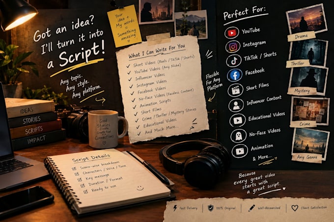 turn your idea into a viewer boosting youtube script