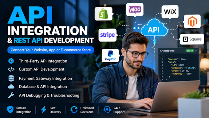 do API integration, rest API development and third party API integration