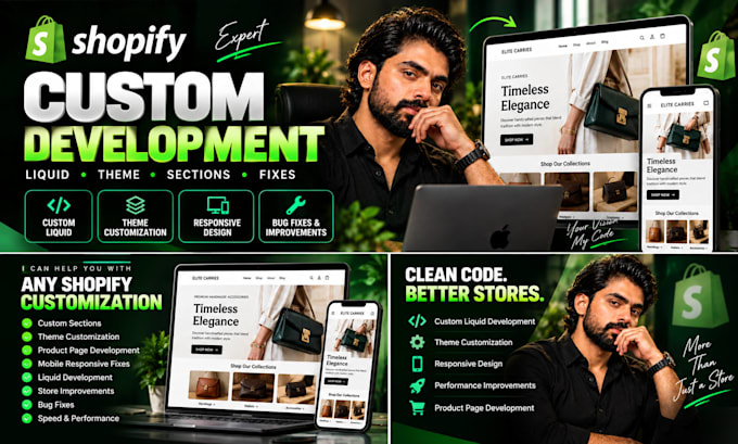 customize shopify theme and develop custom liquid sections