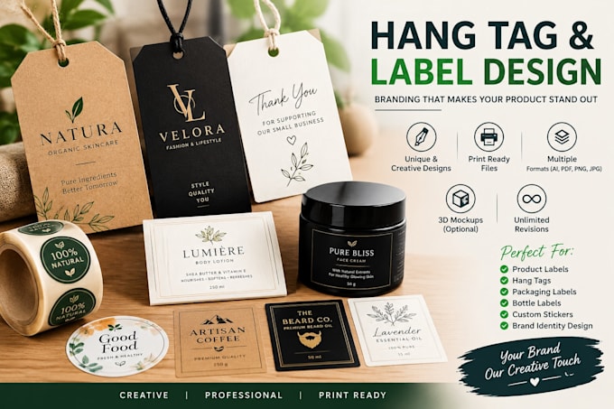 design professional product packaging and labels