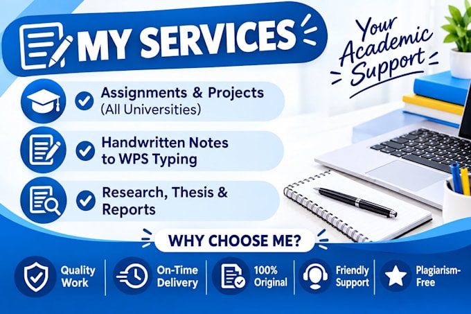 type, format and edit school, college and uni assignments