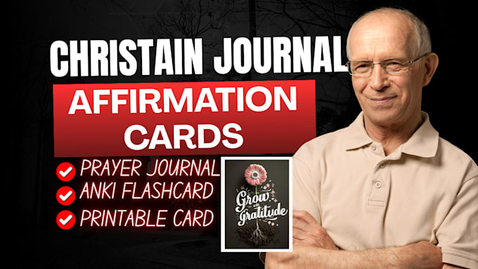 do christian journal, prayer journal scripture flashcard affirmation card design