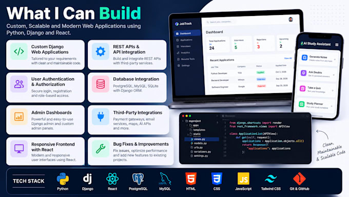 develop a python django web application