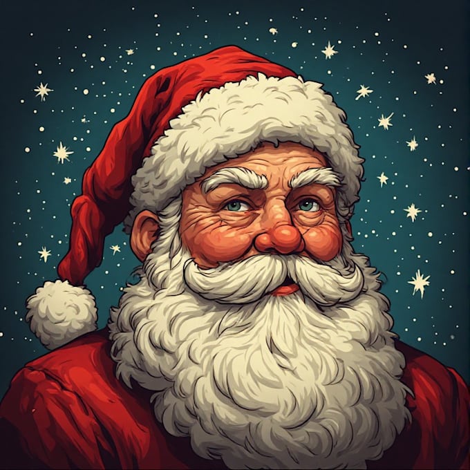 create a cute and creative santa claus character