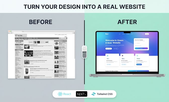 build a modern responsive react and nextjs website