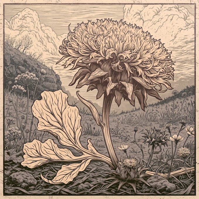do draw high quality illustration in linocut style