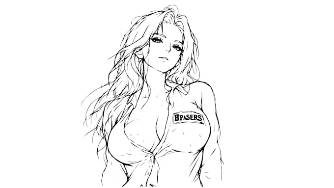 create anime character base models and rough sketches