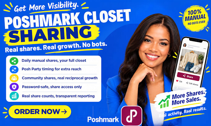 do daily poshmark sharing for your poshmark closet be your VA poshmark closet