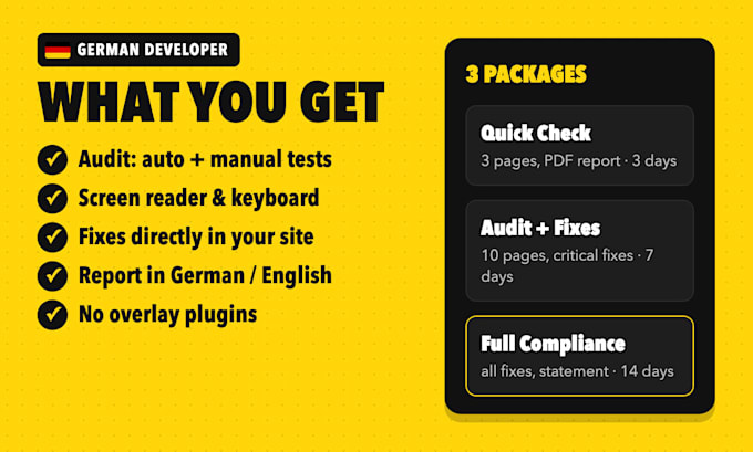 audit and fix your website for bfsg and wcag accessibility
