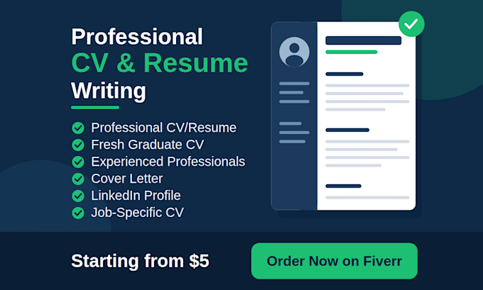 write a professional CV, resume for job