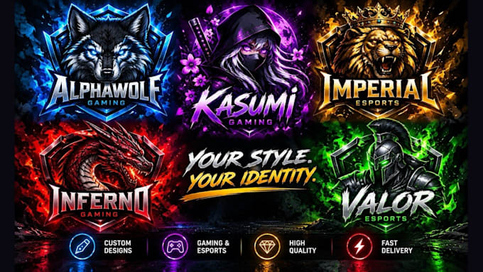 designed a custom gaming and esports logo