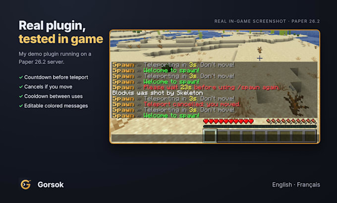 turn your idea into a custom minecraft plugin for your paper server