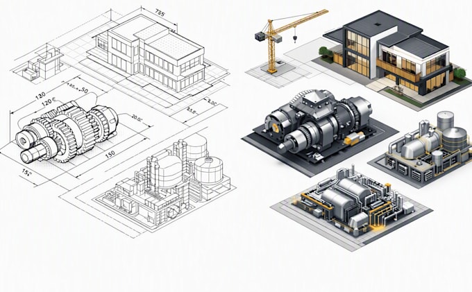 create professional 2d cad drawings and 3d models