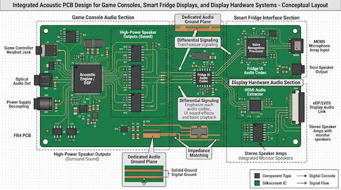 game console, fridge screen and display embedded pcb hardware design service
