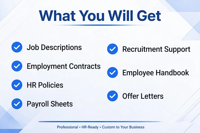 be your HR manager for recruitment payroll and HR documentation
