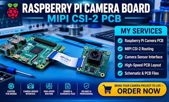 custom raspberry pi camera board design, csi 2 embedded imaging system project